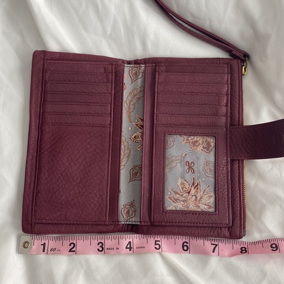 HOBO Oxblood Leather Wristlet Wallet Clutch Organizer Card Case - Picture 9 of 9